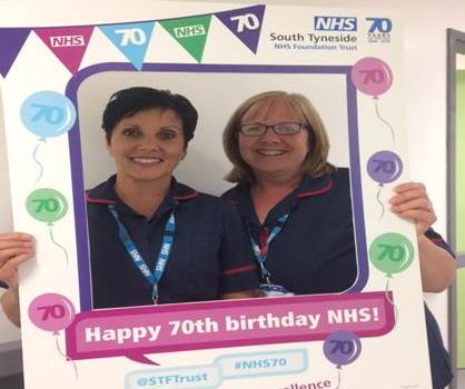 Sexual Health Nursing staff celebrating 70 Years of our amazing NHS