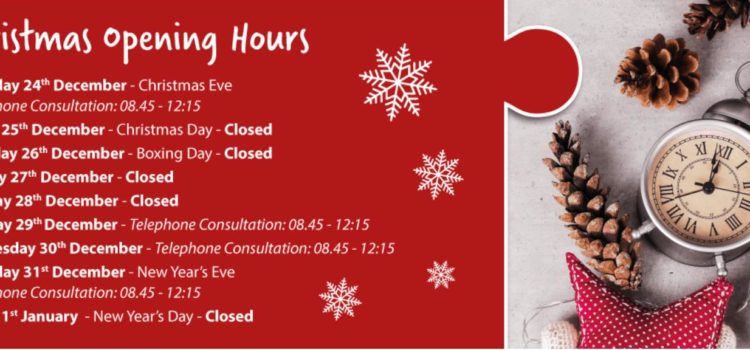 Christmas Opening Times